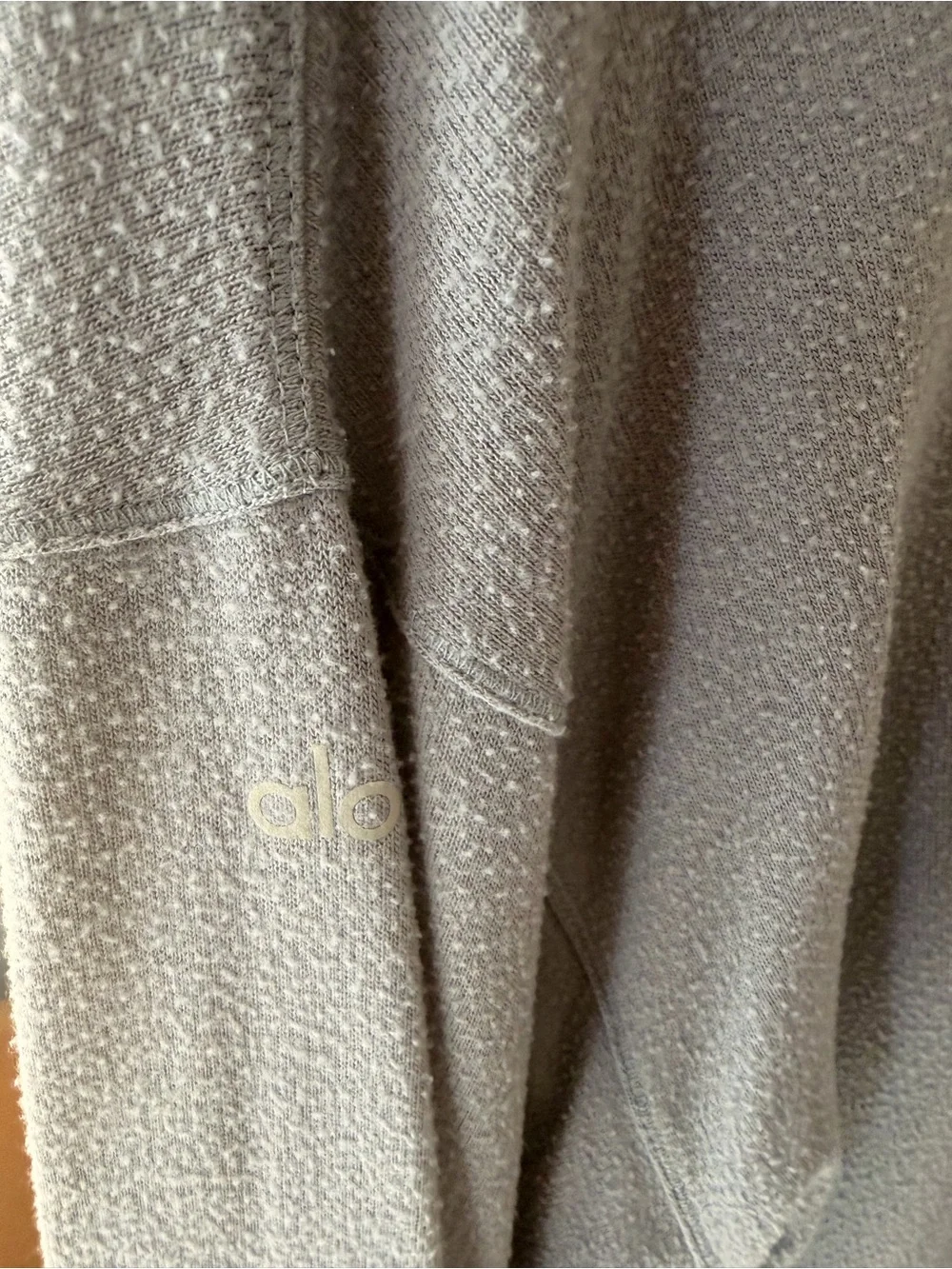 ALO Yoga Gray-Blue V-Neck Long Sleeve Henley Top - Size XS